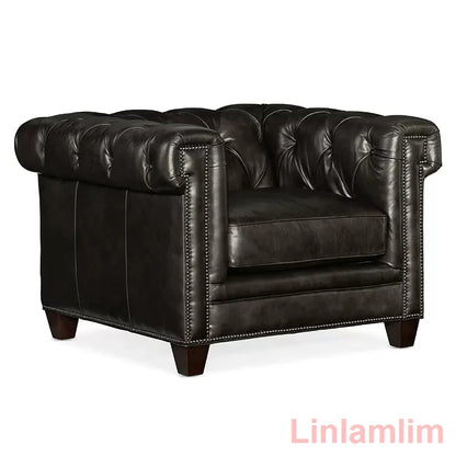 Pat's Chesterfield Victorian Leather Sofa - Ethnika-Time