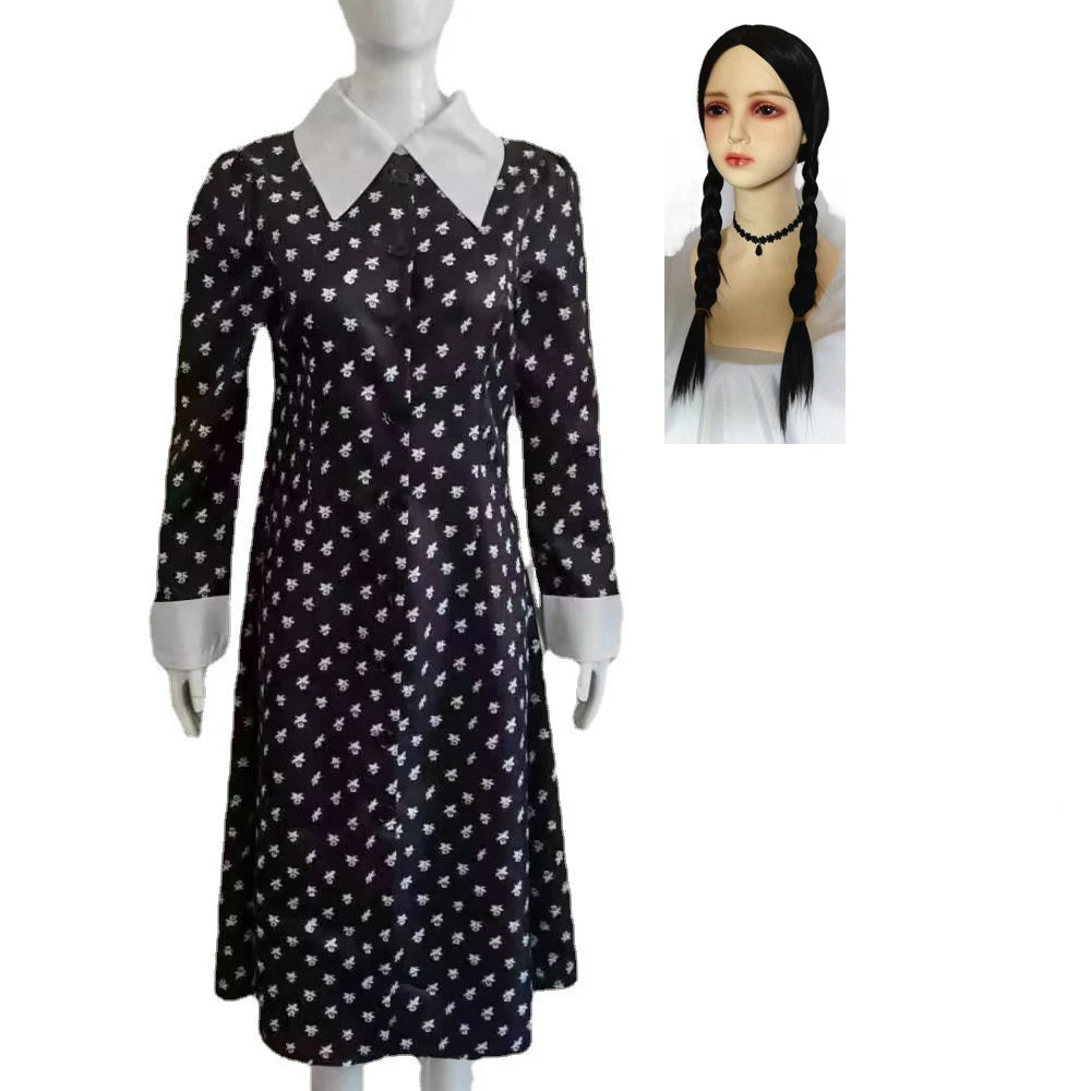 Wednesday Adams Fancy Dress Costume Halloween - Ethnika-Time