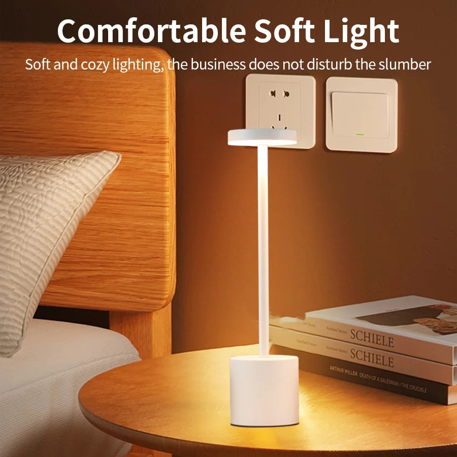 Elegant Touch Sensor Table Rechargeable Lamp - Ethnika-Time