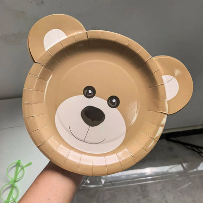 Little Bear Party Birthday Disposable Tableware – Ethnika-Time
