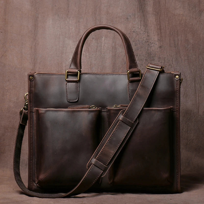 Bourgeois Leather Briefcase - Ethnika-Time