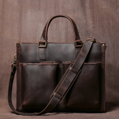 Bourgeois Leather Briefcase - Ethnika-Time
