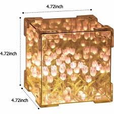 70's Magic Tulips Cube Night Lamp - Ethnika-Time