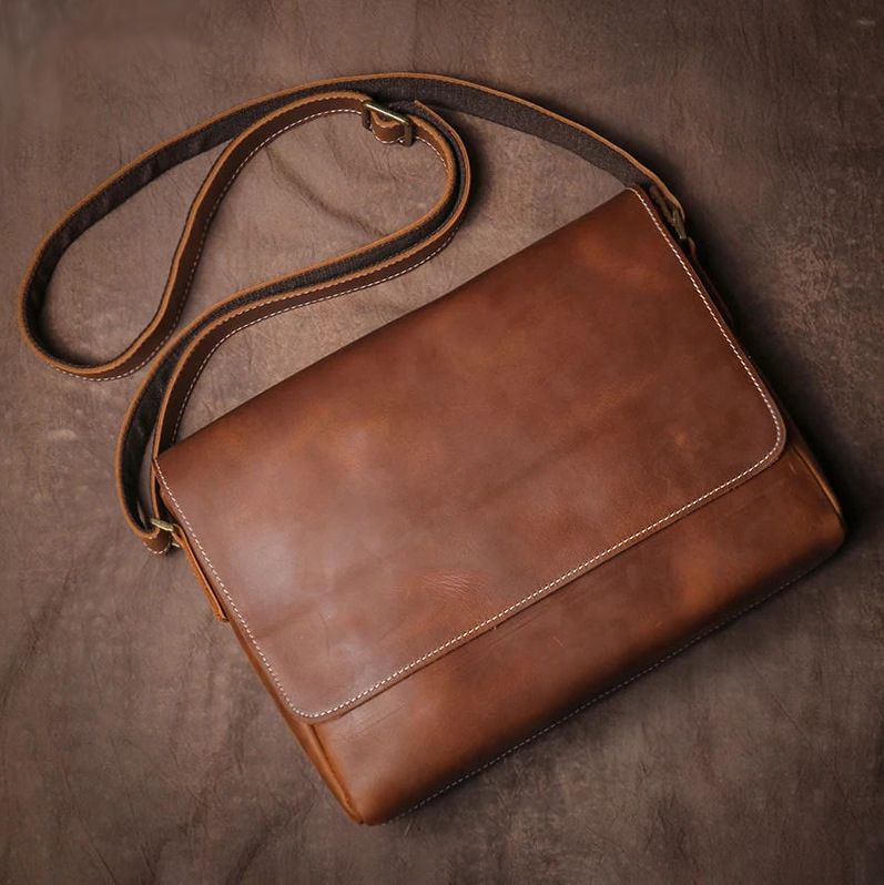 Messenger Leather Shoulder Bag - Ethnika-Time