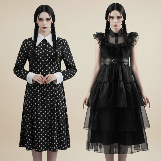 Wednesday Adams Fancy Dress Costume Halloween - Ethnika-Time