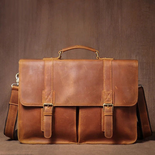 Professor's Leather Suitcase - Ethnika-Time